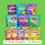Keto Candy Box: Kiss My Keto, Joyrid Project 7, Shameless Snacks Gummies - Low Carb, Keto-Friendly, Low Calorie, Gluten-Free Gummy Variety