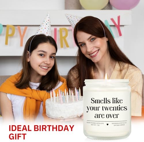 Niyewsor 30th Birthday Gifts for Women Men, Thirty Birthday Candle, 1996 30th Birthday Decorations for Her Him, 30 Year Old Bday Gifts for Friend, Sister, Wife, Husband, Handmade, 7oz