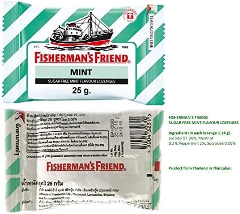 Fisherman's Friend Sugar Free Mint Flavour lozenges 25g (Pack of 6)