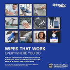 WypAll Disinfecting Wipes (54481), with Hydrogen Peroxide Disinfectant Cleaner for Commercial, Industrial & Healthcare, 5.75 x 7 inch Sheets, Fresh Scent (3 Canisters of 185 Sheets)