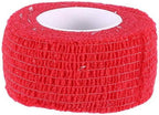 Bandage Tape BE-TOOL Self Adhesive Finger Tapes, 12 Rolls 2.5cm x 4.5m Strong Sports Tape for Finger Sprains & Swelling, Self-Adhesive Bandage Rolls (Red)