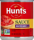 Hunt’s Tomato Sauce with Roasted Garlic, Perfect for Chili & Soups, 8 oz. Can (Pack of 6)