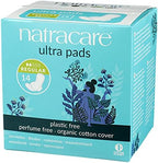 Natracare Slim Fitting Ultra Pads with Wings, Regular, Made with Certified Organic Cotton, Ecologically Certified Cellulose Pulp and Plant Starch (12 Pack, 168 Pads Total)