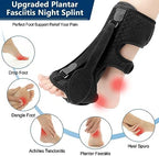 Upgraded Plantar Fasciitis Night Splint, 3 Adjustable Straps Plantar Fasciitis Relief Braces for Achilles Tendonitis, Foot Drop & Heel Spur Pain Relief Day & Night (Black)