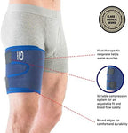 Neo-G Thigh Support Hamstring Support to Quadriceps and Hamstring Muscles – Hamstring Compression Sleeve for Sprains, Strains, Pulled Muscles, Sports Injury – Adjustable – Class 1 Medical Device