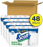 Scott Rapid-Dissolving Toilet Paper, 48 Double Rolls, Septic-Safe, Toilet Paper