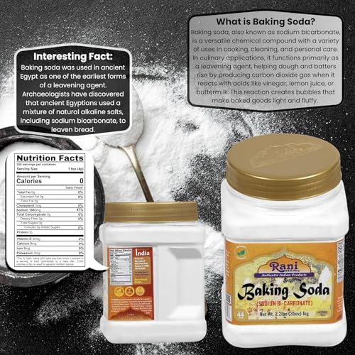 Rani Baking Soda (SODIUM BI-CARBONATE) 35oz (2.2lbs) 1kg PET Jar ~ Used for cooking, NON-GMO | Indian Origin | Gluten Friendly