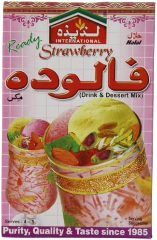Laziza Falooda Mix Strawberry, 195-Gram Boxes (Pack of 6)
