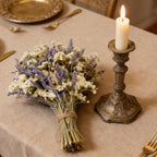 2 Bundles Natural Dried Lavender & Baby's Breath Flowers Bouquet, 16" Real Scented Lavender Stems for Home Decor, Shower, Wedding Centerpieces, DIY Crafts, Long-Lasting Fragrance, Gift Ready Box
