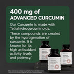SMARTERNUTRITION Curcumin Softgels - Vegan High Absorption 400 mg Turmeric Supplement + Black Seed Oil & Ginger - 95% Tetrahydrocurcuminoids Non-GMO, USA Manufactured - 60 Ct[30 Servings]