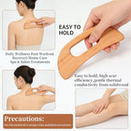1 Pack Body Gua Sha Tool Moon Shaped Wooden Massager Gua Sha Board for Neck Back Leg Relieve Muscle Fatigue