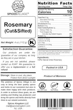 SPICES VILLAGE Dried Rosemary Leaves [ 4 oz ] – Cut & Sifted Natural Dried Rosemary Spice for Cooking and Tea, Pure Mediterranean Seasoning - Kosher, Gluten Free, Vegan, Non GMO, Resealable Bulk Bag