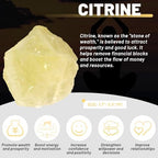 Raw Citrine Rough Crystal with Clear Quartz, Natural Citrine Crystal and Healing Stones for Tumbling, Decoration, Polishing, Wire Wrapping, Wicca & Reiki 2PCS