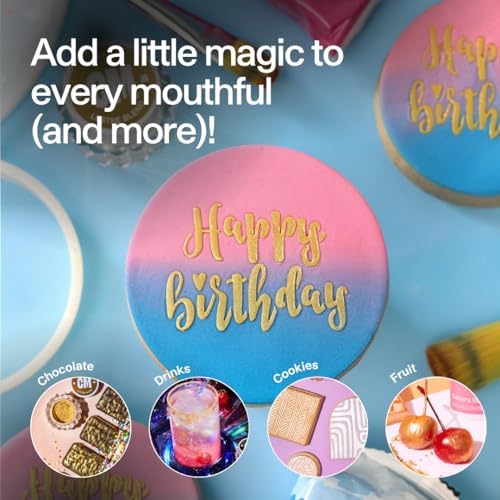 Colour Mill Blonde Edible Glitter Cake Decorating Supplies – 10ml Lustre Blend Edible Glitter for Cocktails Gold Sprinkles – Zero Gluten Vegan Friendly Food Glitter – Ultra-Pigmented and Safe