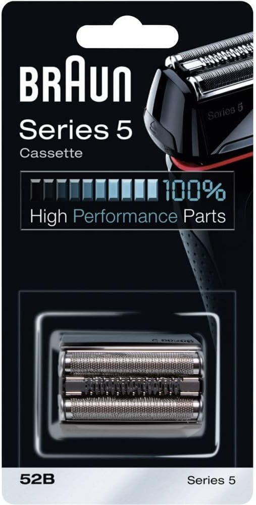 Braun 52B Series 5 Black/Silver Electric Shaver Replacement Foil & Cutter Cassette Cartridge Head