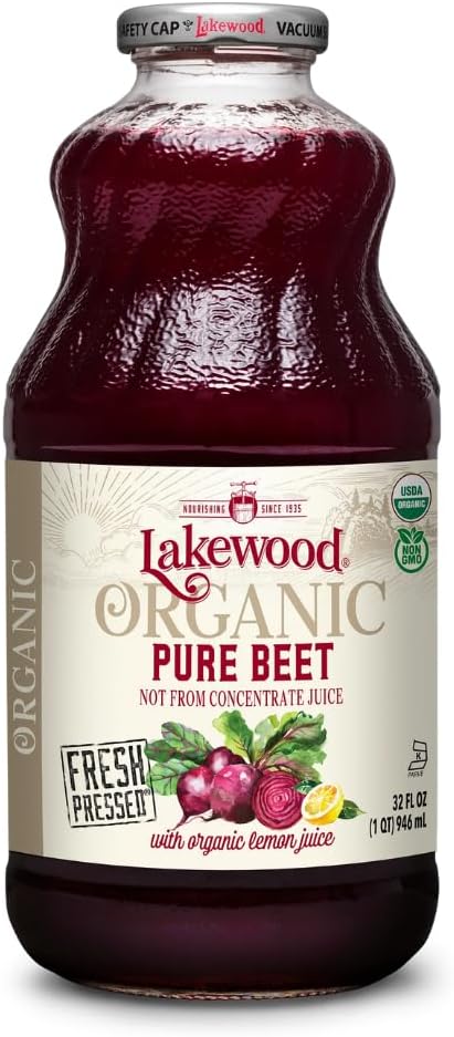 Lakewood Organic Beet Juice, 32 Fl Oz (Pack of 1) Package May Vary