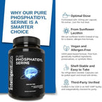 Intelligent Labs Phosphatidylserine Supplement 100mg, 90 High Strength Capsules, 100% Soy and Allergen-Free, Pure Phosphatidylserine from Sunflower Lecithin