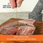 VOLCAN DEL MAR Mesquite Smoked Sea Salt Blend – Unrefined Gourmet Sea Salt Flakes from Mexico – 100% Natural Seasoning for Cooking & Finishing – Paradise (Mild) – 3.5 oz