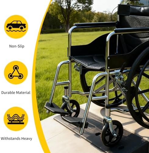 Curb Ramp 3 inch Rise Curb Ramps for Sidewalks Rubber 2 Pcs Driveway Ramps for Low Cars Curb Ramps for Driveway,Shed,Wheelchair 7000lbs Powersport Loading