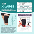 BraceAbility Plus Size Neoprene Compression Knee Sleeve - Extra-Large Arthritis Joint Pain Support Brace for Overweight to Obese Women or Men with Big Thighs and Large Legs (XL)