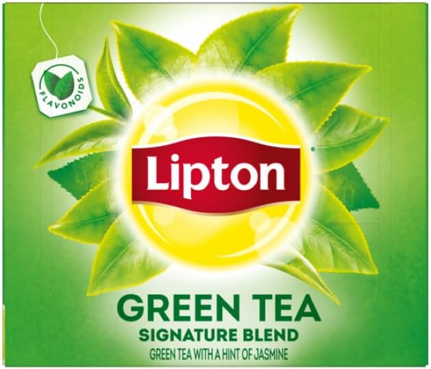 Lipton Green Tea, 100 Percent Natural Signature Blend with hint of Jasmine, 100 Count (Pack of 1)
