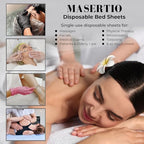 Disposable Massage Bed Cover - 60 Sheets Per Roll, Non-woven Disposable Material - Ideal for Spa, Massage Table, Tattoo, Waxing Table - No Crinkle Table Sheets - 31.5 x 71 Inches (1 Roll)