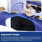 O-Shaped Positioning Sheet - Transfer Sheet with Reinforced Handles for Turning, Draw Sheets for Hospital Bed, Lifting & Repositioning, Turning Device for Elderly, Bed Patients (Blue)