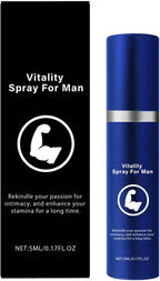Men Vitality Spray - Male Performance & Endurance Booster with Ginseng, Maca & Epimedium - Fast-Absorbing Non-Numbing Body Care Spray for Men - 5ml