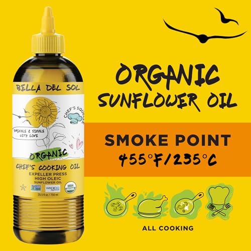 BELLA DEL SOL Organic Sunflower Oil Squeezable, 750 ML