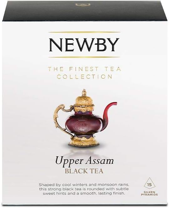 Upper Assam Black Tea – 15 Pyramid Infusers – Bold & Malty Indian Tea by Newby Teas