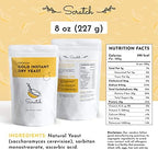 Scratch Gold Yeast - Instant Dry Yeast for a Rapid Rise - Add Straight to Dry Mix - Perfect for Making Bread, Bread Machines, Pizza Dough, Crusts & More - (Gold 8oz) (1 Packet)
