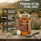 Greek Traditional Golden Thyme Honey From Crete - 900g