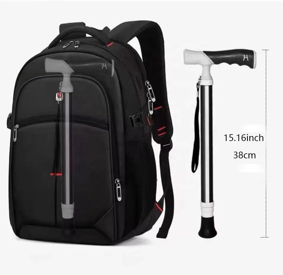 Titanium Alloy Hiking Stick or Walking Sticks, Adjustable Hiking Pole for Men and Women, Dual-Purpose Telescopic Cane