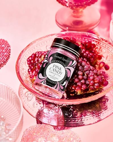 Sweet Spell Edible Glitter (15g) - Shimmer Sparkles for Drinks, Cakes, Cocktails - 100% Edible & Food Grade Glitter, Vegan, Gluten-Free (Pink Candy)