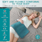 Electric Heating Pad for Back Pain Relief, Large Heating Pads for Body Muscle Pain Cramps Relief, 6 Heating & 4 Timer Setting, Machine Washable, Gift for Grandparents(17'' x 33'')