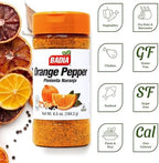 Badia Orange Pepper Seasoning, 6.5 oz - Pepper, Garlic & Onion, Zesty Citrus Blend for Chicken, Seafood & Vegetables