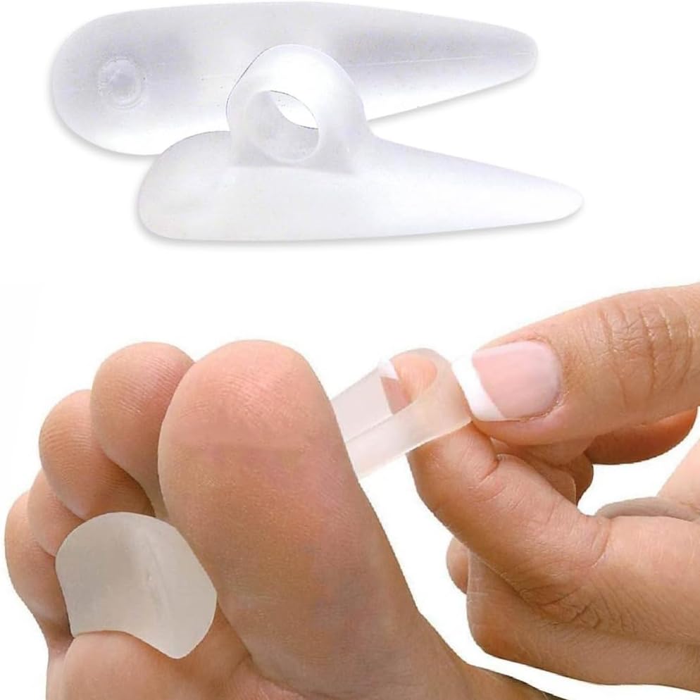 NatraCure Gel Hammer Toe Crest Pads (Left/Right) - 1 Pair – (Toe Straightening Cushion, For Mallet Toes and Overlapping Toes) - 3035-M CAT