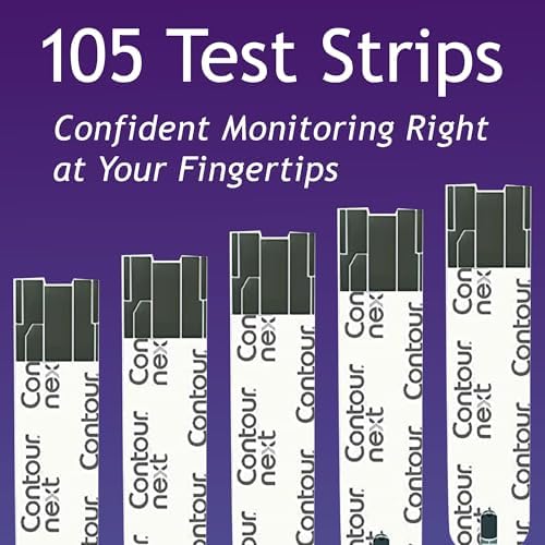Contour Next Blood Glucose Test Strips for Diabetes – 70 + 35 Count (2 Pack, Total 105) - Accurate, No Coding, Second-Chance Sampling, Compatible with All Contour Next Meters for Easy Blood Sugar Test