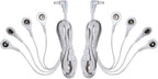 Discount TENS Brand - Replacement Lead Wires, Port Doubler, 2.35mm Shielded Plug to Four 3.5mm Snap Connectors - (Pack of 2)
