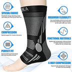 NEENCA Ankle Brace for Pain Relief, 2 Pack Compression Ankle Sleeves Set. Ankle Support Stabilizer for Achilles Tendonitis, Plantar Fasciitis, Joint Pain, Swelling, Arthritis, Sport