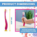 Kids Toothbrush Suction Cup with Covers, Toddler Toothbrush Soft Bristles, Child Toothbrush Suction Cups For Easy Access, Toddler Toothbrushes Handles Perfect For Tiny Hands of Boys and Girls (6 Pack)