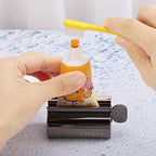 Toothpaste Tube Squeezer - Set of 3 Toothpaste Squeezer Rollers, Metal Toothpaste Tube Wringer Seat Holder Stand XYKEEY (Black)