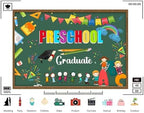 Trykid 6x4ft Congrats Grad Photography Backdrop Preschool Graduate Colorful Chalkboard School Supplies Rainbow Graduation Party Decoration Class of 2026 Banner Photoshoot Studio Props Fabric