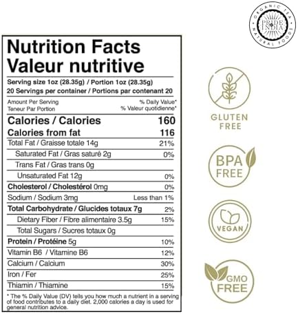 Pride Of India - White Sesame Seeds Unhulled - Calcium & Iron Superfood, 1.25 Pound (20oz) Jar