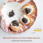 OVERNIGHT SHIPPING - OLMA Siberian Osetra Aurora Black Caviar - Medium Grain Pearls, Superior Grade - 4.4 oz / 125 g