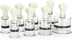 Wokyo 8 PCS Cupping Therapy Set with Magnetics, Professional Chinese Acupoint Cupping Kit Hand Twisting Rotational Vacuum Cupping Set for Cellulite Reduction and Muscle Fatigue Pain Relief at Home