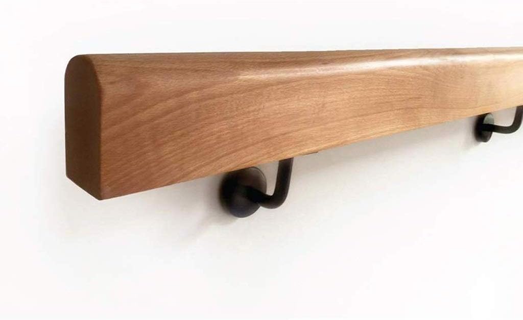 CMMC Non-Slip Wood Handrails for Indoor Stairs, Professional Pine Handrails Complete Kit, Barrier-Free Staircase Grab Bar for Elderly, Wall Mounted Home Garden Corridor Lofts Decking Railings