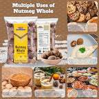Rani Nutmeg (Jaiphul) Whole Spice, 21-23 Pieces, 3.5oz (100g) ~ All Natural | Vegan | Gluten Friendly | NON-GMO | Kosher | Indian Origin