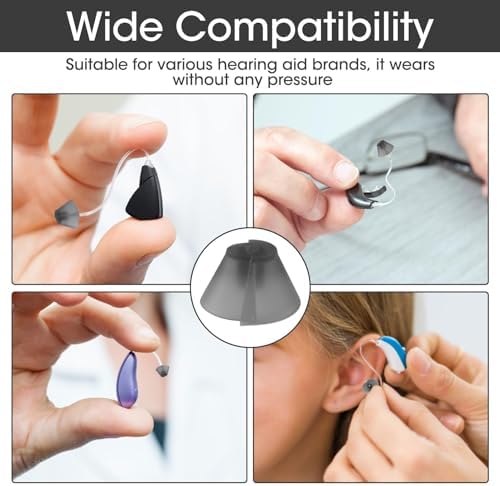 14 Pack Tulip Hearing Aid Domes Universal Replacement, Fit Standard Receiver BTE RIC, Comfortable and Soft for Open Air