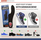 Morton´s Extension Orthotic, Carbon Fiber Rigid Insole - 1 Pair - Morton's Toe, Turf Toe, Hallux Limitus, Hallux Rigidus, Arthritis (W9/M8)